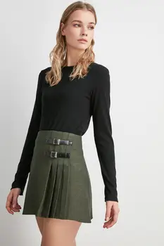

Trendyol Buckle detail pleated Skirt TWOAW20ET0553