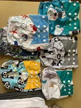 [Simfamily] 4 unids/set pañal de tela lavable cubierta de pañal ajustable reutilizable de tela pañales disponibles 0-3years 3-15kg bebé