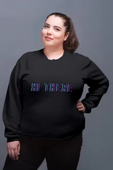 

Angemiel Wear Hi There Black Women Sweatshirt