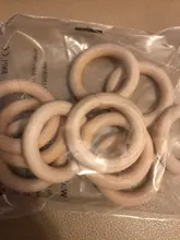 Anillo de madera Natural para dentición de bebé, juguete para morder de tamaño 70/55/50/40mm con superficie suave, sin BPA