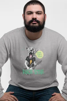 

Angemiel Wear Rockstar Tiger Gray Men 'S Sweatshirt