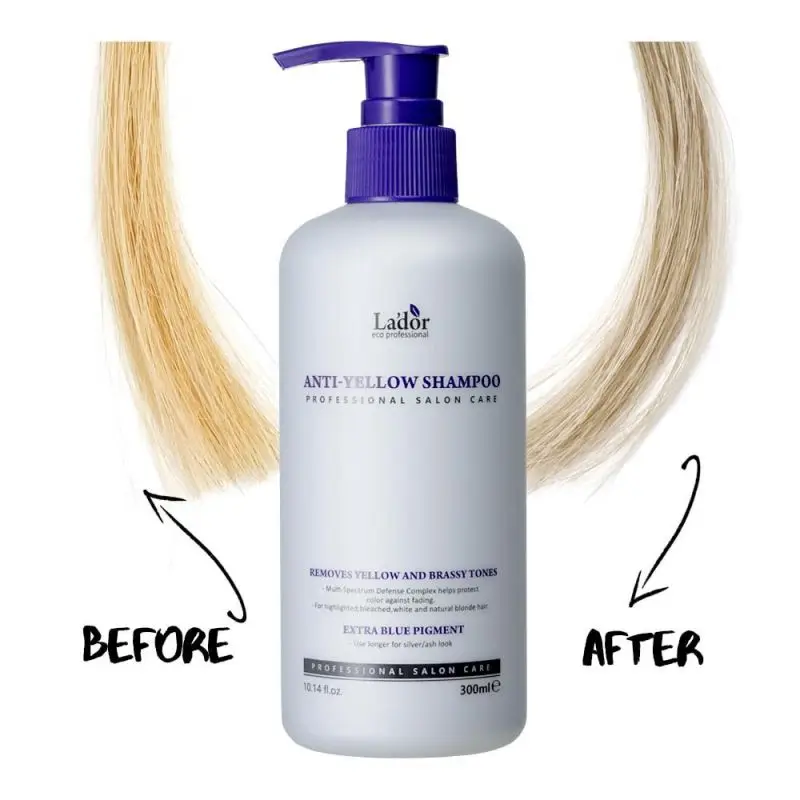 Lador Шампунь оттеночный против желтизны волос - Anti yellow shampoo, 300мл Lador Шампунь оттеночный против желтизны волос - Anti yellow shampoo, 300мл