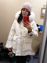 Winter Jacket Coat Parkas Fitaylor Zipper-Down Natural Women Outerwear Snow Warm Thick