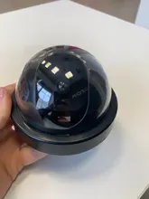 Cámara IP de vigilancia simulada para exteriores, luz intermitente LED, para interior, cúpula de seguridad negra, Monitor de cámara falsa para casa inteligente