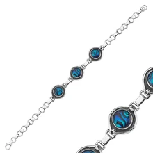 Серебряный 925 пробы Abalonlu ручной браслет ручной работы