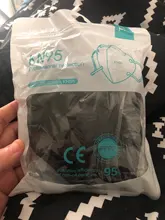 Mascarilla FFP2 KN95 para adultos, máscara negra cara con 5 capas de filtro, transpirable, antipolvo, sin grafeno, 50-200 Uds.