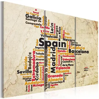 

Table-Board: cities Spanish-triptych-60x40