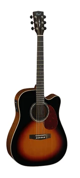 

Mr710f-sb Mr series electro-acoustic guitar, cutout, sanberst, Cort