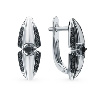 

Gold earrings with diamonds sunlight sample 585