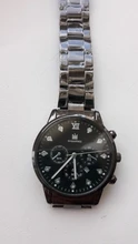 Reloj de pulsera de acero inoxidable para hombre, cronógrafo de cuarzo, estilo militar, informal, de negocios, a la moda, de lujo