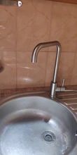Kitchen Faucet Mixers Swivel-Basin Brushed-Process Frap Stainless-Steel Hot--Cold-Water