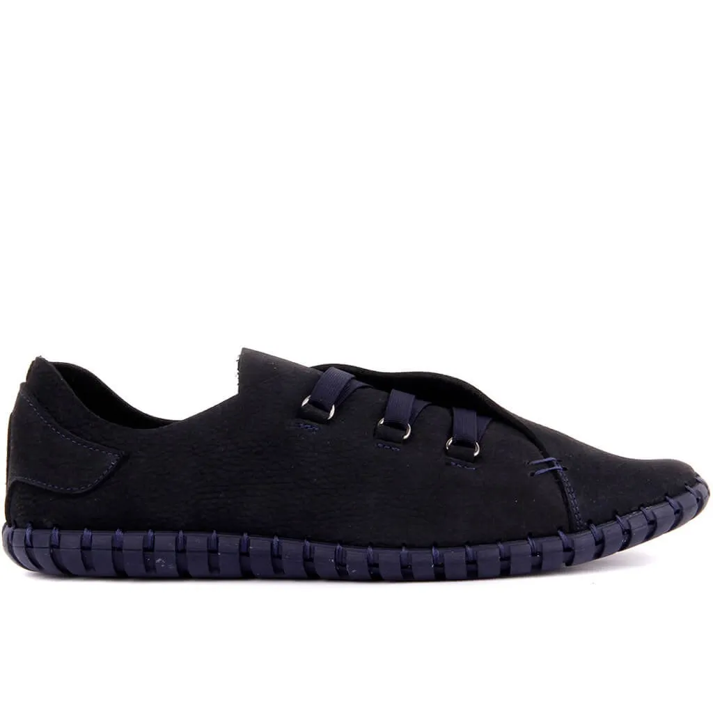 Sail Lakers-Navy Blue Nubuck Men Casual Shoes | Обувь