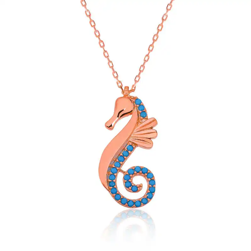 

Silver Seahorse Lady Necklace