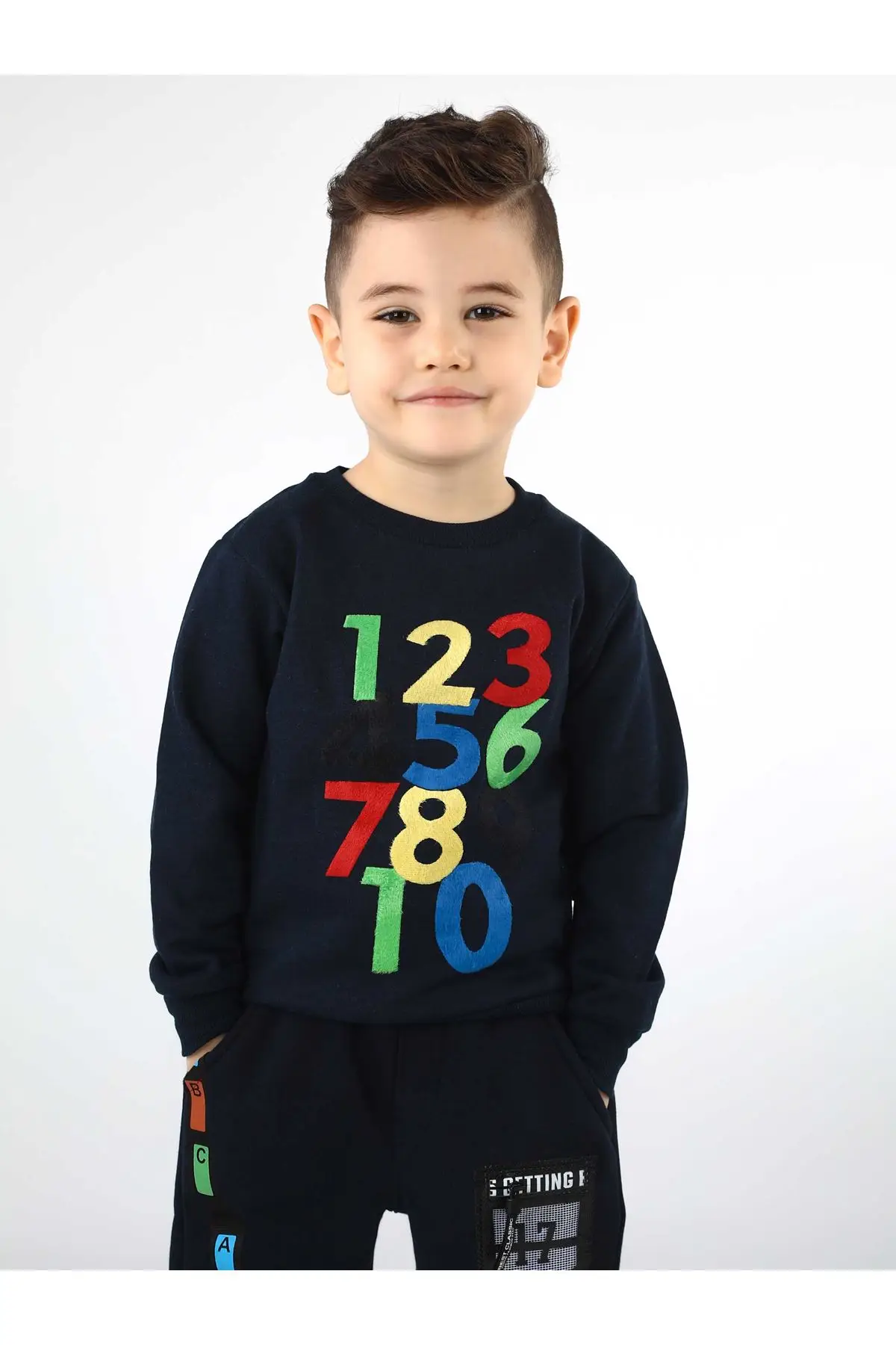 

Dark Navy Blue Seasonal Male Child Sweatshirt