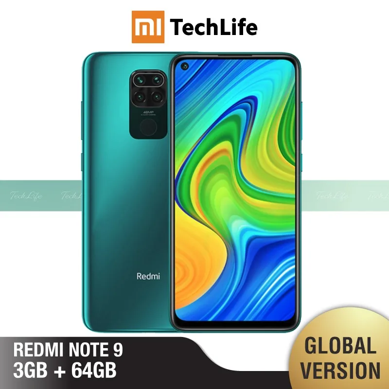 Global Version Xiaomi Redmi Note 9 3GB RAM 64GB ROM NFC (Brand New / Sealed) redminote9, note9, Smartphone mobile Global Version Xiaomi Redmi Note 9 3GB RAM 64GB ROM NFC (Brand New / Sealed) redminote9, note9, Smartphone mobile