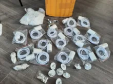 Vintage Chandelier Ceiling-Lamp Modern Lighting Spider E27 White Loft/cafe for DIY Art