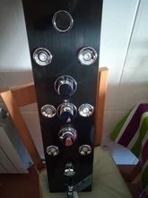 Shower-Faucet Bidet-Tap Massage Led-Light Bathroom-Waterfall Rain Black with Spa Sprayer