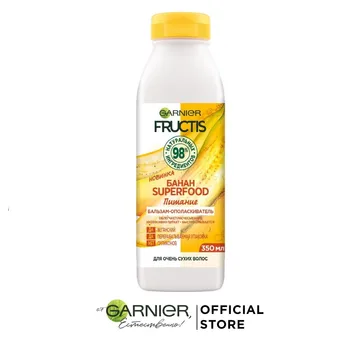 

Garnier Fructis conditioner "Banana Superfood Power" for very dry hair, 350 ml