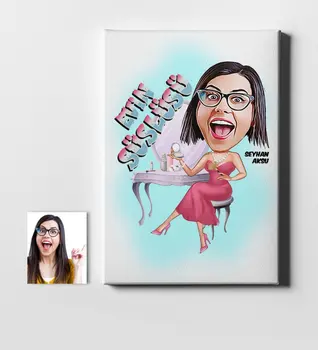 

Personalized Women 'S House Süslüsü Cartoon Canvas Table (50x70 cm.) 1
