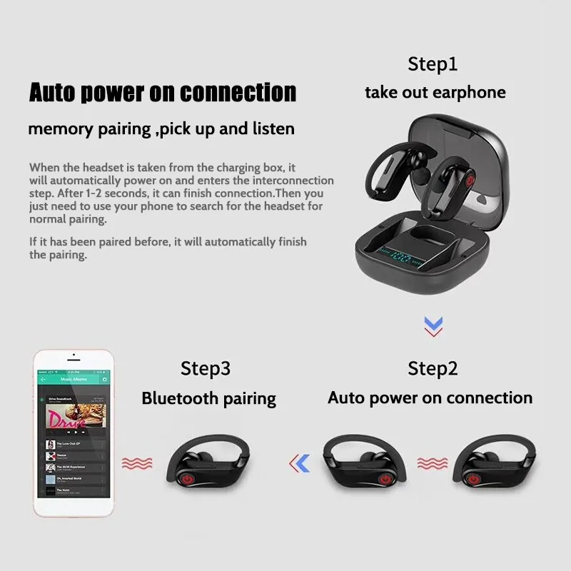 HBQ PRO TWS, настоящие беспроводные наушники, Bluetooth 5,0, стерео спортивные наушники, чехол, 950 мА/ч, водонепроницаемые наушники, гарнитура, микрофон, PK Q32 Q62
