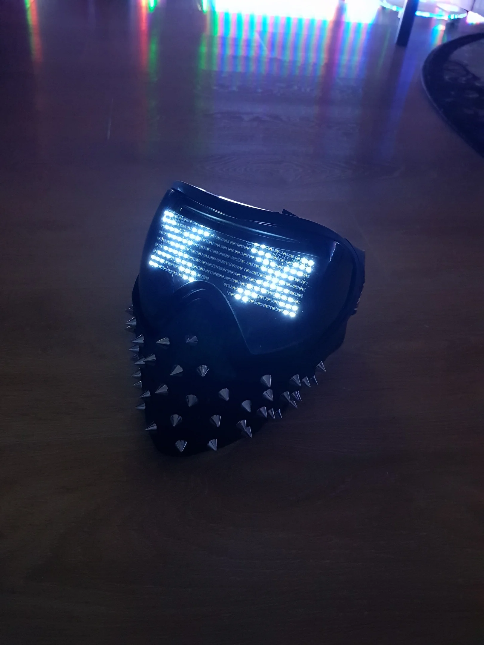 Светодиодная неоновая маскарадная маска светодиодная Cyberpunk Cosplay Samurai Dj Mask Rave для