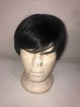 Tinashe belleza Bob corto peluca con flequillo corte Pixie brasileño pelucas de cabello humano Remy máquina barato rojo marrón pelucas para mujeres