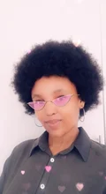 Afro corto peluca brasileña pelucas de cabello humano para la mujer Remy sin costuras Afro rizado peluca 150% densidad de Color Natural Remy Yepei pelo