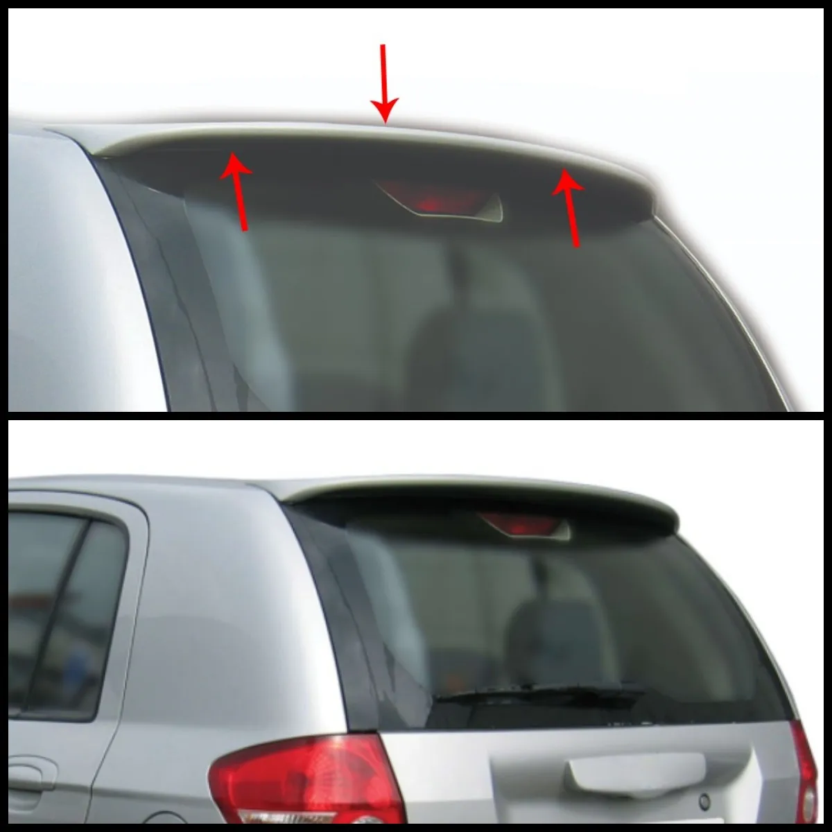 For Hyundai Getz 20022011 Spoiler Fiber Fiberglass Material Rear Trunk