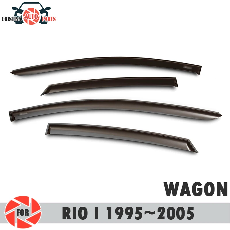 Venster deflector voor Kia Rio I 1995 ~ 2005 WAGON regen deflector vuil bescherming auto styling decoratie accessoires lijstwerk