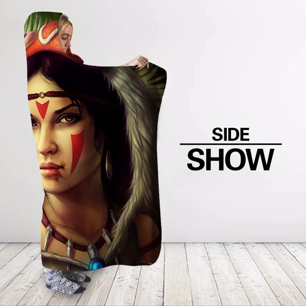 Princess-Mononoke-3d-Print-Hooded-Blanket-Couch-Sofa-Quilt-Cover-Travel-Velvet-Plush-Throw-Fleece-Blanket (2)