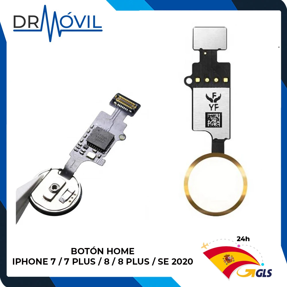Boton Home Per Iphone 7 8 7 Plus 8 Plus Se 2020 Flex Home Color Blanco Dorado No Touch Id - Plaza Spagna