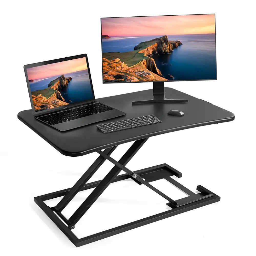 Standing Desk, Height Adjustable Converter Sit to Stand Up Desk Standing Desk Riser Office Workstation for Computer Laptop Standing Desk, Height Adjustable Converter Sit to Stand Up Desk Standing Desk Riser Office Workstation for Computer Laptop