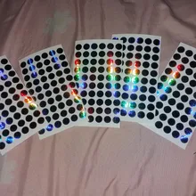 Etiquetas adhesivas láser a prueba de agua para manualidades, esmalte de uñas pintalabios, etiquetas con números de Color, suministros escolares y de oficina, Número 1-300