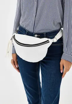 

Waist bag of экокожи/DIANE/black pattern "crocodile"