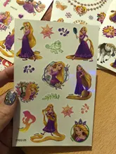 Disney-pegatinas de tatuaje de juguete, 1 Juego de 4 Uds., Disney, Frozen, Sofía, Mickey Mouse, Little poni, sirena Cenicienta, pegatinas de dibujos animados, Juguetes