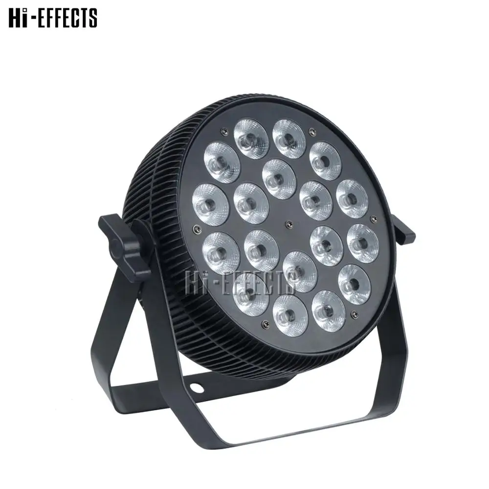 

Latest 18*18W LED Par Light RGBWA+UV Flat Dj Par Light Stage Lights for Weddings Nightclub Party