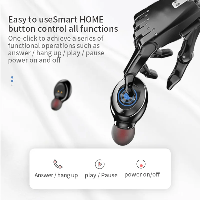 VITOG Sport Wireless Headphone IPX5 TWS Bluetooth 5 0 Earphone HiFi Stereo Gaming Headsets Wireless Earbuds LED Display with Mic