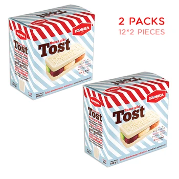 

Koska Wafer Halva 140gr x 2 Packs - 12 x 2 Pieces Waffel Delicious Retro Traditional Taste Child Boy Girl Gift %100 Original