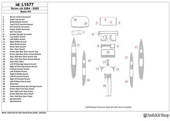 

Interior lining for Scion xA 2004-2005. Set L1577.