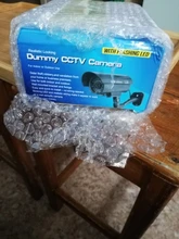 Cámara ficticia impermeable, lente de vigilancia CCTV falsa para exteriores e interiores, impermeable con luz LED color rojo parpadeante, envío gratis