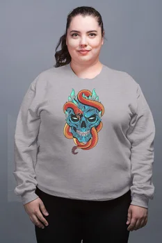 

Angemiel Wear Kurukafayı Enveloping Snake Gray Female Sweatshirt