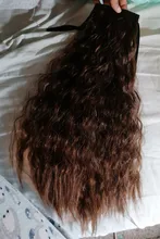 WIGSIN-extensiones de cabello sintético Afro rizado de 22 pulgadas, coleta con cordón, accesorios para mujer, color negro y marrón Natural