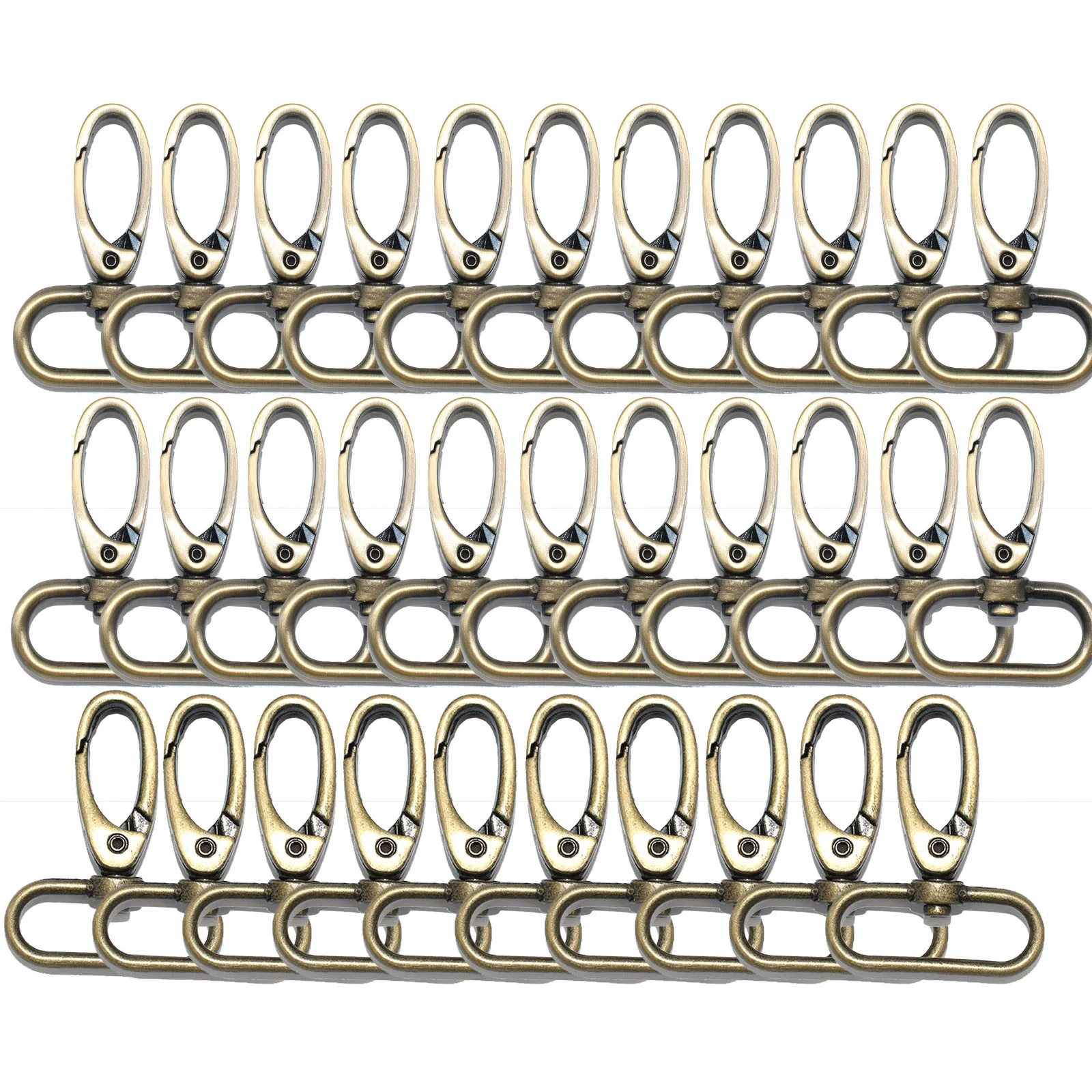 Metal Adjuster Swivel Claw Clasps 30mm Bronze Belt Strap Slide Hook Dog Collar Hardware Backpack