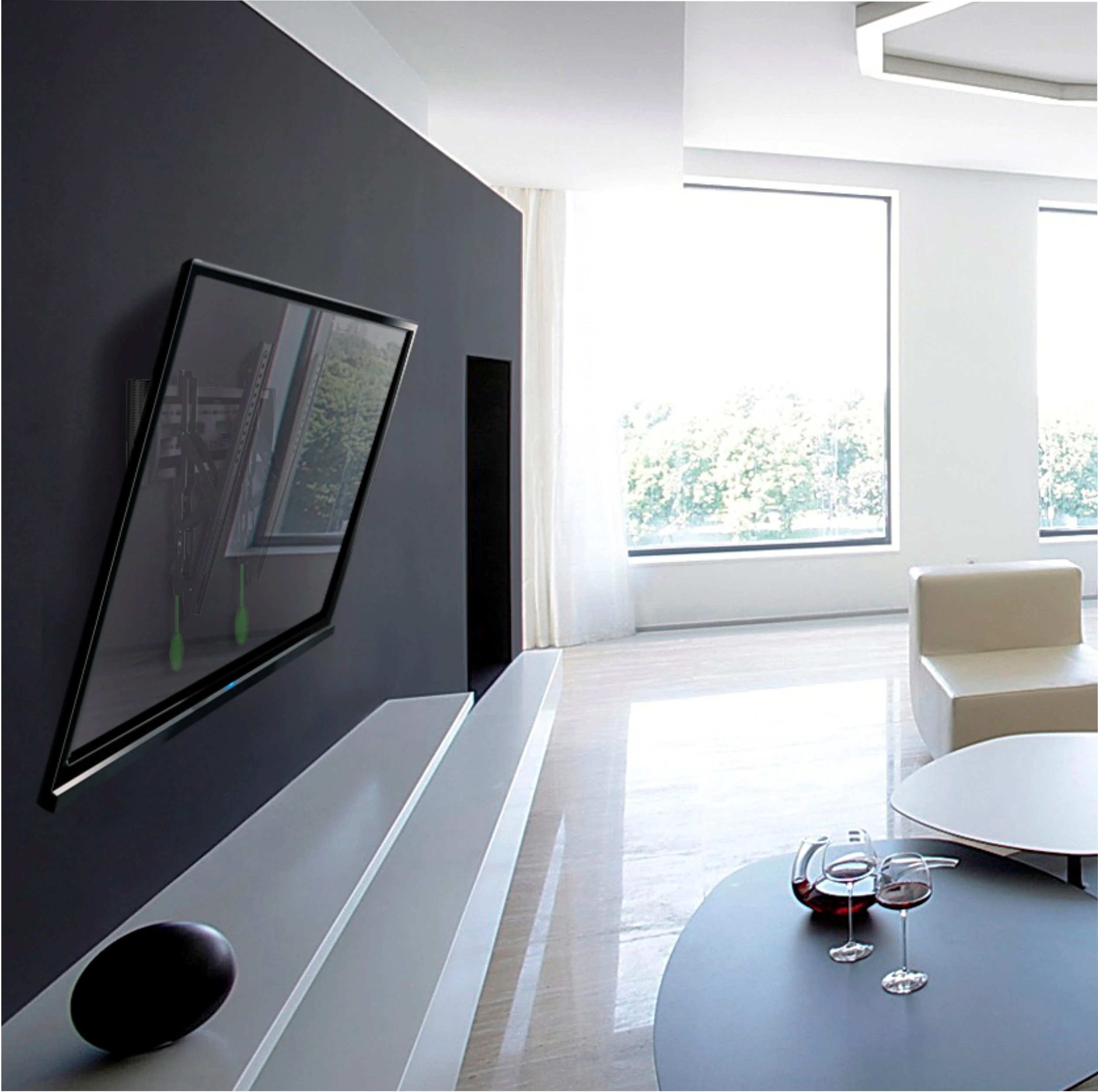 ONKRON кронштейн для телевизора 32"-55" наклонный, чёрный TM5