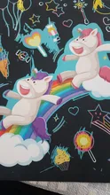 9 Uds. De arco iris mágico Color Scratch pintura artística sobre papel, Kit de tarjeta de dibujos animados dinosaurio unicornio tablero de dibujo niños DIY juguetes educativos