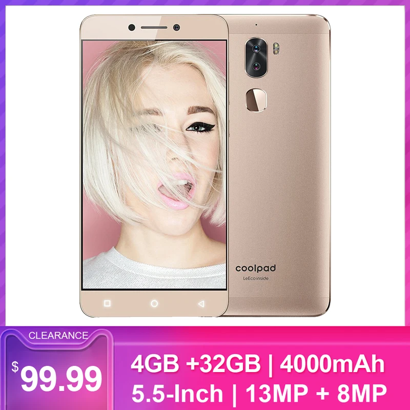 Coolpad Cool 1 мобильный телефон 5,5 дюймов FHD дисплей Восьмиядерный 4 Гб ОЗУ 32 Гб ПЗУ двойной 13 МП 8 Мп отпечаток пальца 4000 мАч смартфон