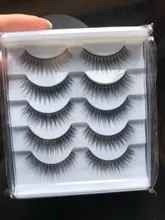 5 Par 3D visón pestañas falsas corto Natural suave y dramático pestañas falsas hecho a mano sin Cruel maquillaje extensión de pestañas