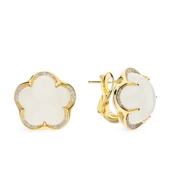 

Silver earrings with alpanite and cubic zirconia sunlight sample 925