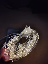 Fairy-Lights Battery-Operated Party-Use Copper 60-Star Outdoor LED Xmas Long for Silver-Color