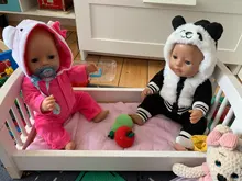 Monos y zapatos cálidos de 17 pulgadas y 43cm para bebé, ropa de muñeca para recién nacido, traje para bebé, Festival de regalo de cumpleaños